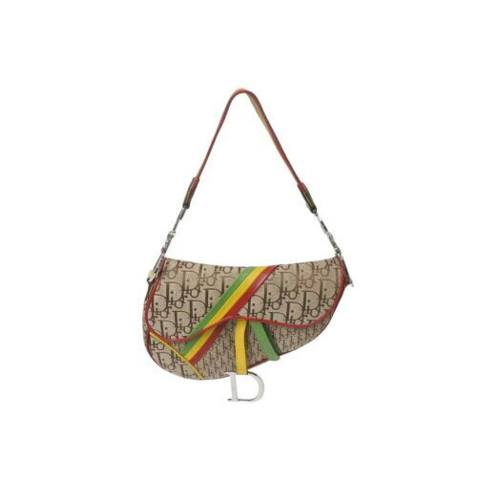 Christian Dior Saddle Bag Handbag Rasta Color